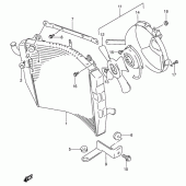 Схема вузла: Радіатор для Suzuki RF600