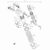 Схема вузла: Задній амортизатор (Model k5) для Suzuki RM125