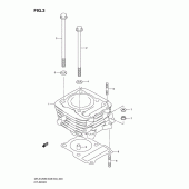 Схема вузла: Циліндр для Suzuki DR-Z125 DR-Z125L