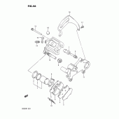 Схема узла: Задний тормозной суппорт для Suzuki DR250