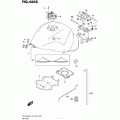 Схема узла: Топливный бак (Gsx1300Ral5 E33) для Suzuki GSX1300 Hayabusa