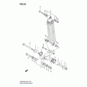Схема узла: Рычаг прогрессии для Suzuki DR200 DR200SE
