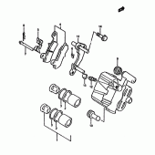 Схема вузла: Задній гальмівний супорт для Suzuki DR650 DR650R