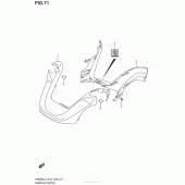 Схема вузла: Накладка керма для Suzuki AN650 Burgman (EU analogue of SkyWave)