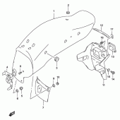 Схема вузла: Заднє крило для Suzuki GZ125 Marauder