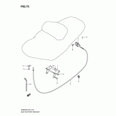 Схема узла: Замок сиденья для Suzuki AN650 Burgman (EU analogue of SkyWave)