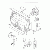 Схема узла: Фара (Model k/l/m/n/p/r) для Suzuki GSX750 Katana