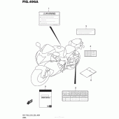 Схема вузла: Інформаційні наклейки (Gsx-R750L5 E03) для Suzuki GSX-R750