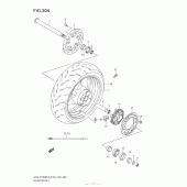 Схема узла: Заднее колесо (Gsx-R1000L3 E03) для Suzuki GSX-R1000