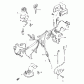 Схема вузла: Електропроводка (Model s) для Suzuki GSX600 Katana