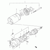 Схема вузла: Електричний стартер для Suzuki GSX250 Across