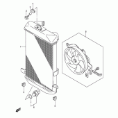 Схема вузла: Радіатор для Suzuki AN400 Burgman (EU analogue of SkyWave)