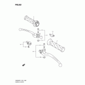 Схема узла: Ручки руля (Gsx650fual1 e21) для Suzuki GSX650