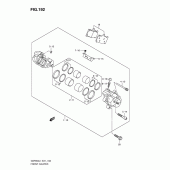 Схема узла: Передний тормозной суппорт (Gsf650ual1 e21) для Suzuki GSF650 Bandit S