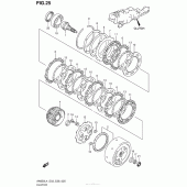 Схема узла: Сцепление для Suzuki AN650 Burgman (EU analogue of SkyWave)