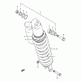 Схема вузла: Амортизатор задній (Model m) для Suzuki RM250