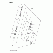 Схема узла: Передняя вилка (En125huk9/huzk9) для Suzuki EN125