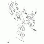 Схема вузла: Передній гальмівний супорт для Suzuki RMX250