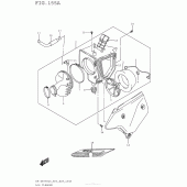 Схема вузла: Повітряний фільтр для Suzuki DR-Z400 DR-Z400S