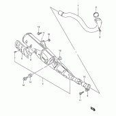 Схема вузла: Вихлопна система для Suzuki DR125