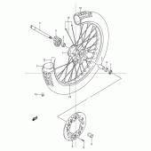 Схема вузла: Переднє колесо Suzuki DR250