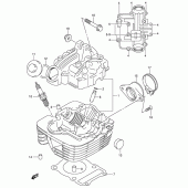 Схема вузла: Головка циліндра для Suzuki DR-Z125 DR-Z125