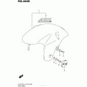 Схема вузла: Переднє крило (Gsx-R1000Al7 E03) (Ysf,yvz) для Suzuki GSX-R1000