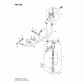 Схема вузла: Задній гальмівний циліндр (Gsx650fl1 e21) для Suzuki GSX650