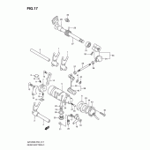 Схема узла: Копирный вал & Вилки & Вал переключения для Suzuki GZ125 Marauder