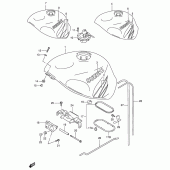 Схема вузла: Паливний бак (Model t) для Suzuki GSX-R750