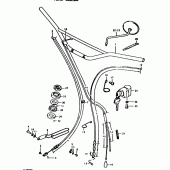 Схема узла: Руль & Тросики для Suzuki TS125