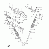Схема узла: Распредвал & Клапан (Model r/s/t) для Suzuki DR350