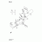 Схема вузла: Вихлопна система для Suzuki SV650