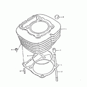 Схема вузла: Циліндр для Suzuki DR400