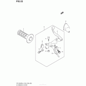 Схема вузла: Ліва ручка керма для Suzuki DR-Z400 DR-Z400S