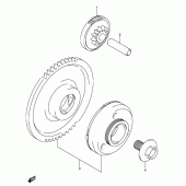 Схема вузла: Привід стартера для Suzuki GSF650 Bandit S