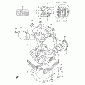 Схема вузла: Головка циліндра для Suzuki DR650 DR650SE