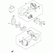 Схема вузла: Поворотники (Model y/k1) для Suzuki DR-Z400 DR-Z400S