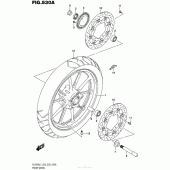 Схема узла: Переднее колесо (Dl650Al7 E03) для Suzuki DL650 V-Strom