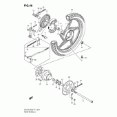 Схема вузла: Заднє колесо (En125-2ak3) для Suzuki EN125