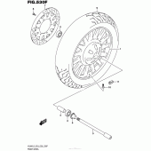 Схема узла: Переднее колесо (Vl800Bl5 E28) для Suzuki VL800 Boulevard C50