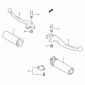 Схема вузла: Ручки керма (Model s/t/v) для Suzuki VS800 Intruder 800