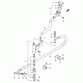 Схема вузла: Задній гальмівний циліндр Suzuki RMX250