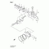 Схема вузла: Колінчастий вал & Поршень для Suzuki DL1000 V-Strom