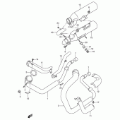 Схема вузла: Вихлопна система (Model v/w) для Suzuki VZ800 Marauder