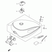 Схема вузла: Паливний бак для Suzuki VS1400 Boulevard S83
