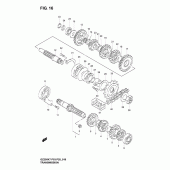 Схема узла: Трансмиссия для Suzuki GZ250 Marauder