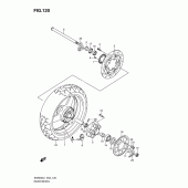 Схема узла: Заднее колесо (Sv650sal1 e24) для Suzuki SV650
