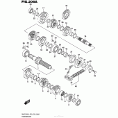 Схема вузла: Трансмісія для Suzuki RM-Z250