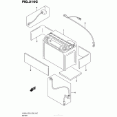 Схема вузла: Акумулятори (Vl800L6 E33) для Suzuki VL800 Boulevard C50T